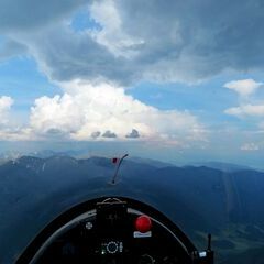 Flugwegposition um 13:55:11: Aufgenommen in der Nähe von Bretstein, 8763, Österreich in 2401 Meter